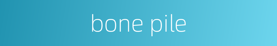 bone pile的同义词