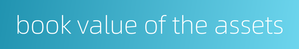 book value of the assets的同义词