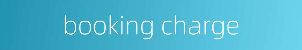 booking charge的同义词