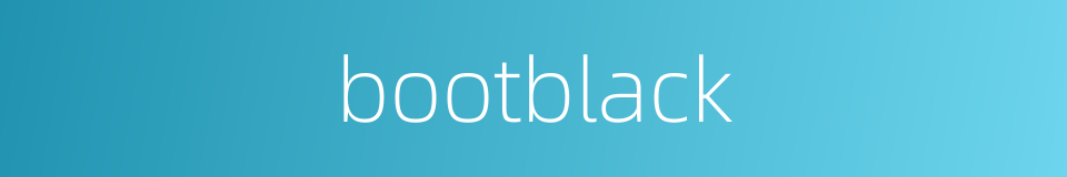 bootblack的同义词
