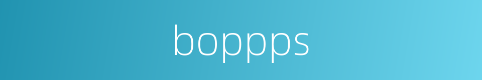boppps的同义词