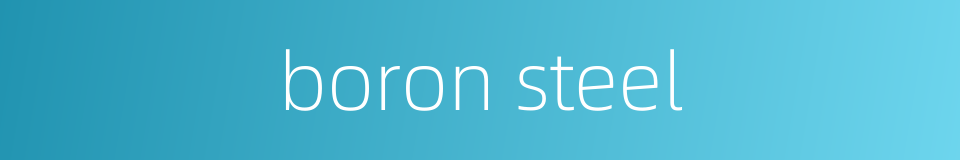 boron steel的同义词