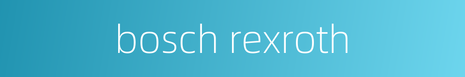 bosch rexroth的同义词