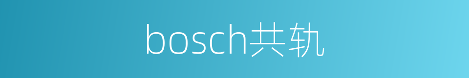 bosch共轨的同义词