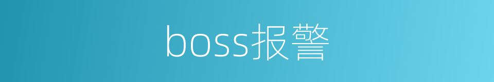 boss报警的同义词