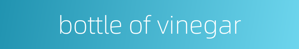 bottle of vinegar的同义词