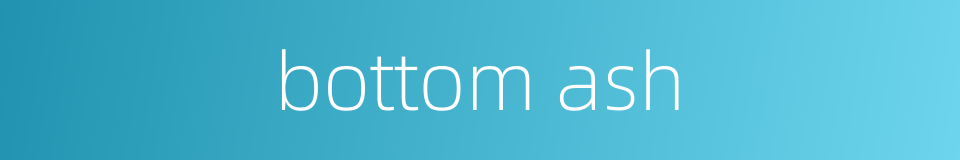 bottom ash的同义词
