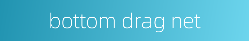 bottom drag net的同义词