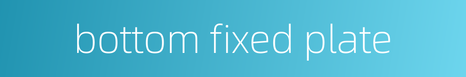 bottom fixed plate的同义词