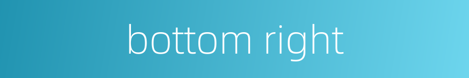 bottom right的同义词