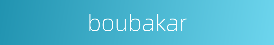 boubakar的同义词