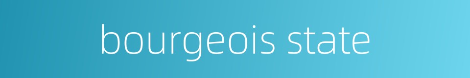 bourgeois state的同义词