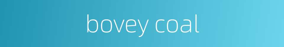 bovey coal的同义词
