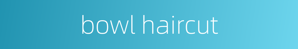 bowl haircut的同义词