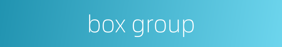 box group的同义词