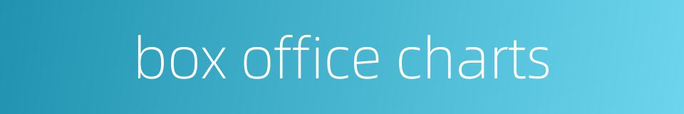 box office charts的同义词