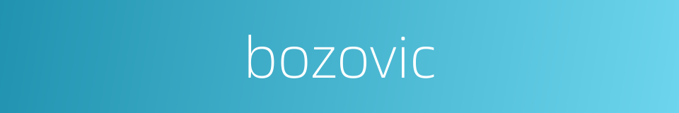bozovic的同义词