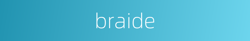 braide的同义词