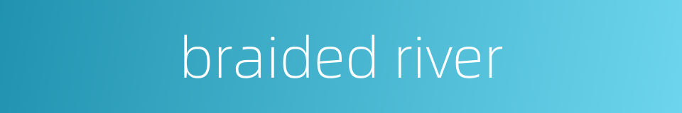 braided river的同义词
