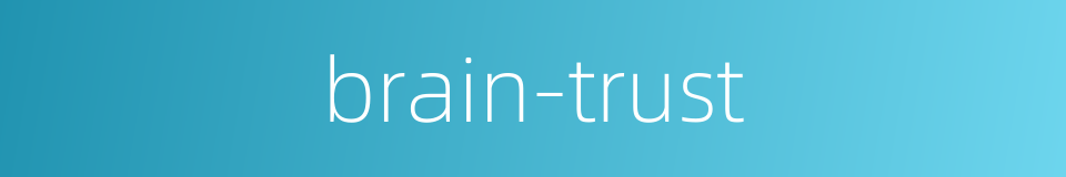 brain-trust的同义词