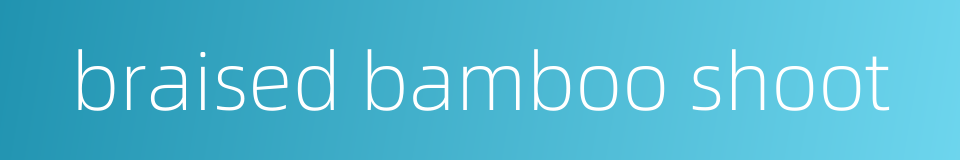 braised bamboo shoot的同义词