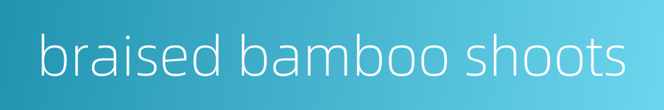 braised bamboo shoots的同义词