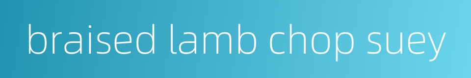 braised lamb chop suey的同义词