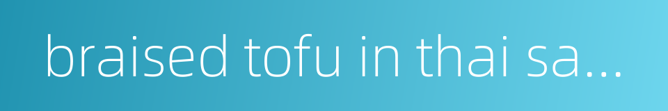 braised tofu in thai sauce的同义词