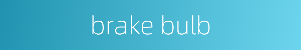 brake bulb的同义词