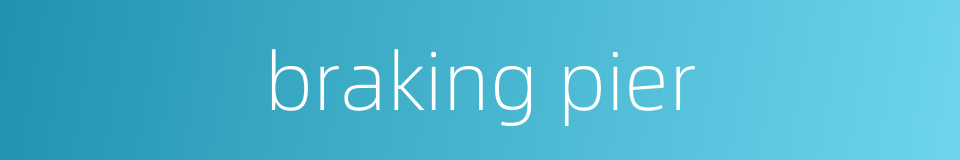 braking pier的同义词