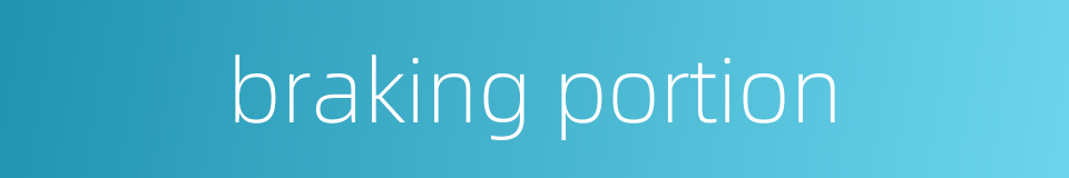 braking portion的同义词