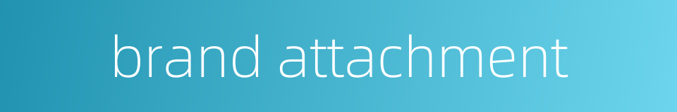 brand attachment的同义词