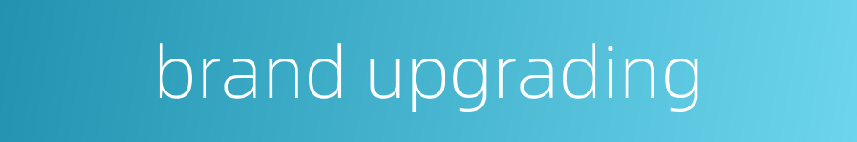 brand upgrading的同义词
