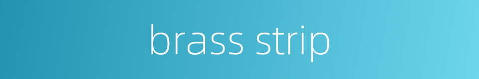 brass strip的同义词