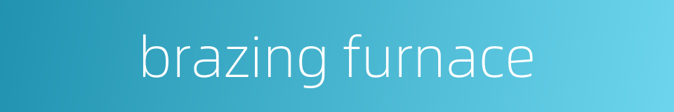 brazing furnace的同义词