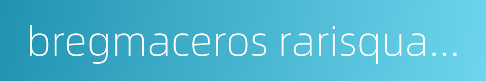 bregmaceros rarisquamosus的同义词