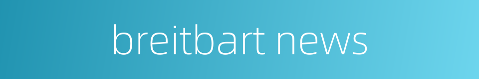breitbart news的同义词