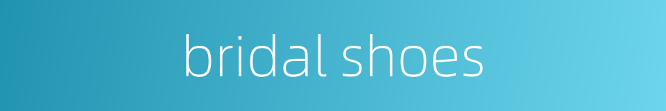 bridal shoes的同义词