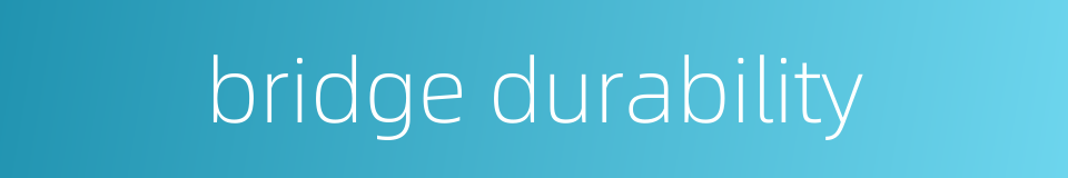 bridge durability的同义词
