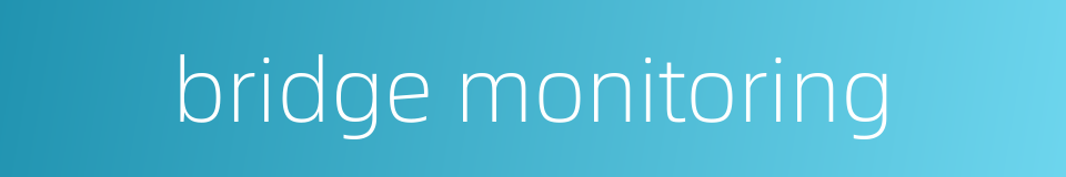 bridge monitoring的同义词