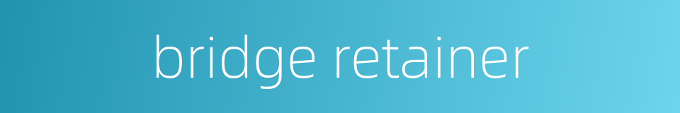 bridge retainer的同义词