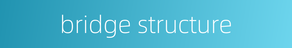 bridge structure的同义词