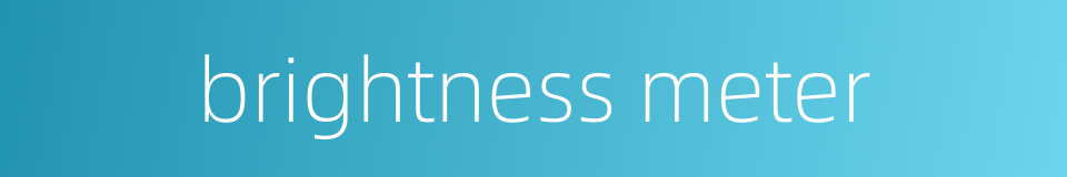 brightness meter的同义词