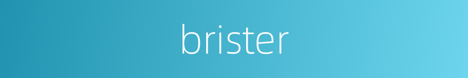 brister的同义词