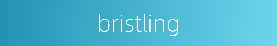 bristling的同义词