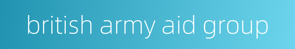 british army aid group的同义词