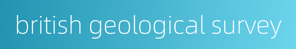 british geological survey的同义词