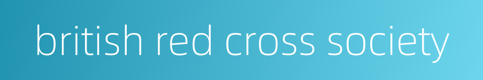 british red cross society的同义词
