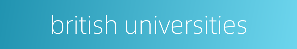 british universities的同义词