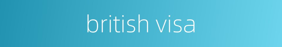 british visa的同义词